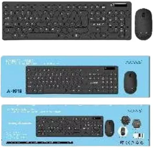 Σετ Πληκτρολόγιο & Ποντίκι Aoas A1012 Ασύρματο Bluetooth Αγγλικό US Γκρι