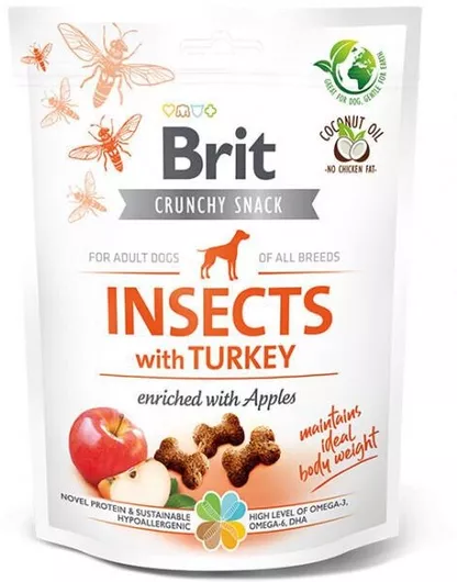 Λιχουδιά Σκύλου Brit Crunchy Snacks με Έντομα & Γαλοπούλα 200gr