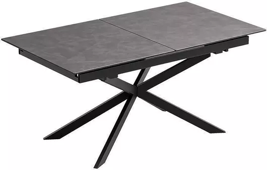 Τραπέζι Τραπεζαρίας Επεκτεινόμενο με Κεραμική Επιφάνεια 160+50x90x76cm Γκρι