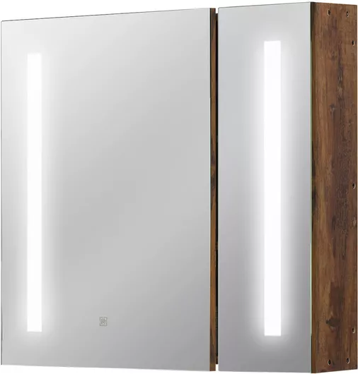 Καθρέπτης Μπάνιου Kleankin Led με Ράφι 70x15cm Καφέ