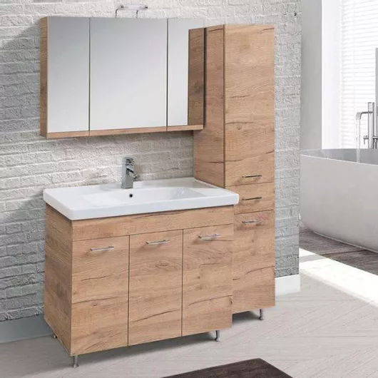 Καθρέπτης Μπάνιου Mabo Apia 120 από MDF Λευκό