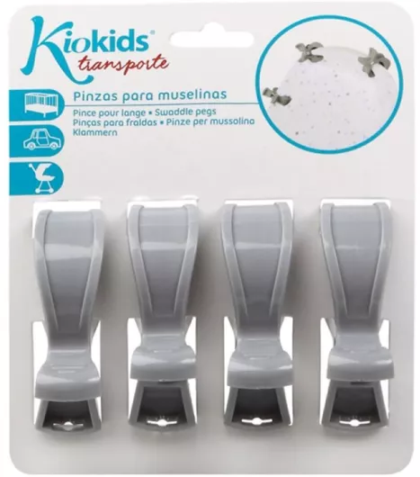 Κλιπ Πολλαπλών Χρήσεων 4τμχ Γκρι