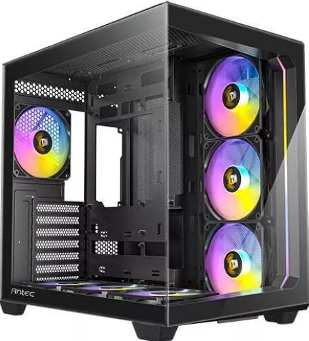 Antec C5 Gaming Midi Tower Κουτί Υπολογιστή με Πλαϊνό Παράθυρο και RGB Φωτισμό Μαύρο