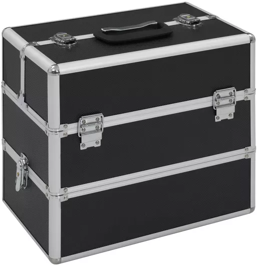 Βαλιτσάκι Αισθητικής vidaXL Μαύρο Υ35xΠ37xΒ24cm