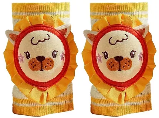 Λιοντάρι Επιγονατίδες για Μωρά από Ύφασμα Πορτοκαλί 2τμχ