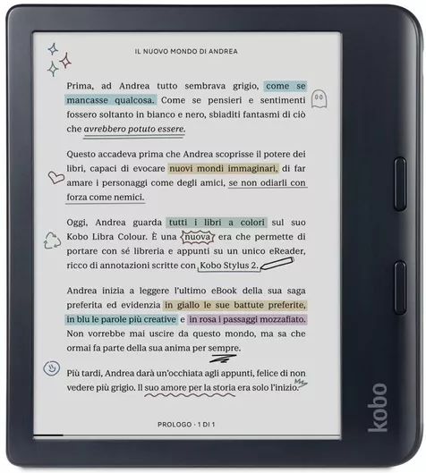 Ebook Reader Kobo Libra Colour με Οθόνη Αφής 7" 32GB Μαύρο