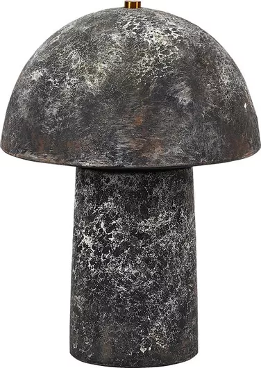 Πορτατίφ Inart Κεραμικό για Ντουί E27 με Μαύρο Καπέλο & Βάση