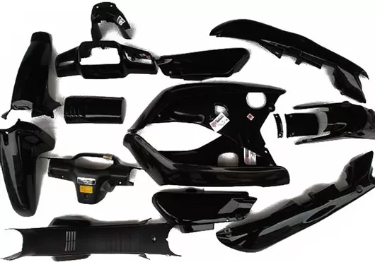 Strong Σετ Πλαστικά Μοτοσυκλέτας Μαύρο