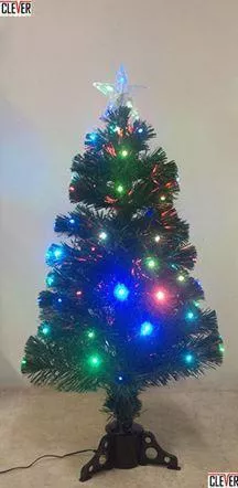 Χριστουγεννιάτικο Δέντρο Πράσινο 60cm με Μεταλλική Βάση & Φωτισμό LED