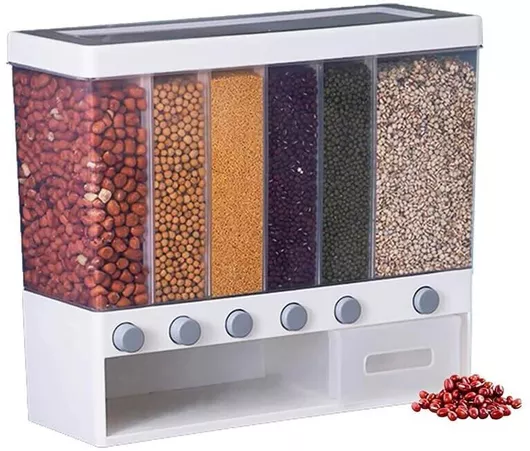 Βάζο Δημητριακών με Καπάκι Πλαστικό 5000ml Λευκό