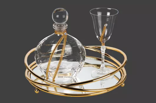 Σετ Καράφα Γάμου La Vista με Ποτήρι Κρασιού 2τμχ