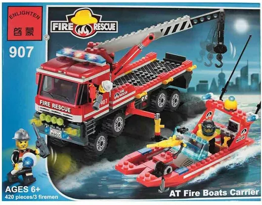 Τουβλάκι Enlighten AT Fire Boat για 6+ Ετών 420τμχ