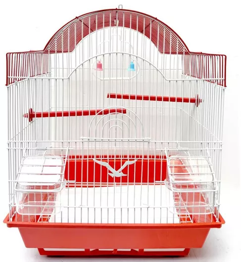 Κλουβί Πτηνού Animal 37x28x47cm Κόκκινο