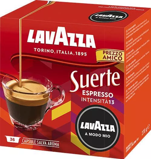 Lavazza Κάψουλες Espresso Suerte Συμβατές με Μηχανή LavAzza A Modo Mio 36caps