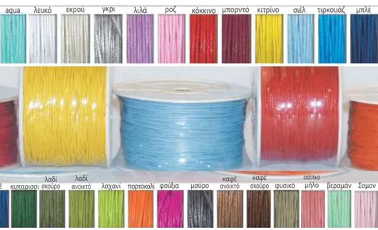 Κηρωμενο Κορδονι 1.2mm 100m Γκρι 073 1 Τμχ