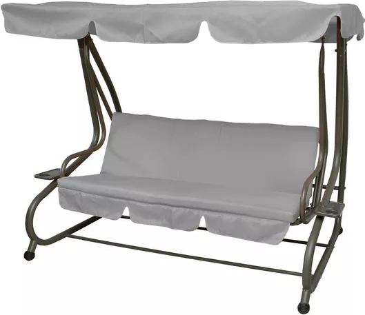 Κούνια Velco Μεταλλική 2 Θέσεων με Σκέπαστρο 200x120x164cm Γκρι