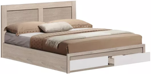 Κρεβάτι Διπλό Ξύλινο για Στρώμα 150x200cm Λευκό