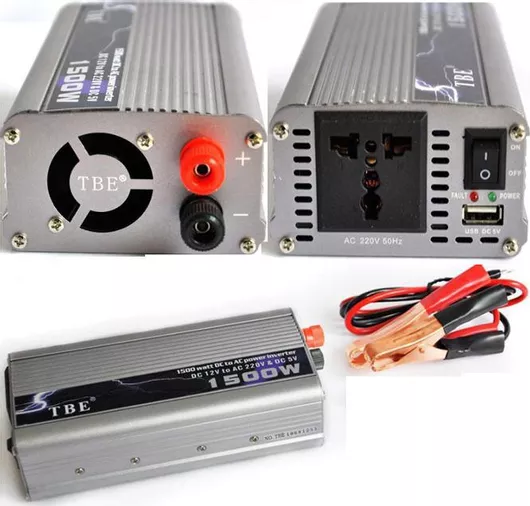 Αυτοκινήτου Inverter Τροποποιημένου Ημιτόνου 1500W για Μετατροπή 12V DC σε 220V AC