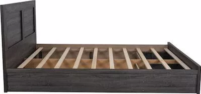 Κρεβάτι HomeMarkt Capri HM312.07 Διπλό με Αποθηκευτικό Χώρο & Τάβλες Μελαμίνη για Στρώμα 150x200cm Zebrano