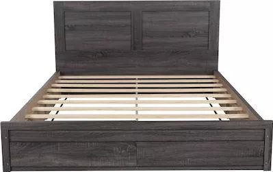 Κρεβάτι HomeMarkt Capri HM312.07 Διπλό με Αποθηκευτικό Χώρο & Τάβλες Μελαμίνη για Στρώμα 150x200cm Zebrano