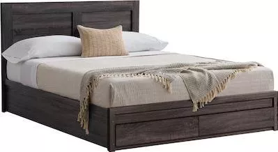 Κρεβάτι HomeMarkt Capri HM312.07 Διπλό με Αποθηκευτικό Χώρο & Τάβλες Μελαμίνη για Στρώμα 150x200cm Zebrano