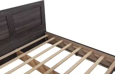 Κρεβάτι HomeMarkt Capri HM312.07 Διπλό με Αποθηκευτικό Χώρο & Τάβλες Μελαμίνη για Στρώμα 150x200cm Zebrano