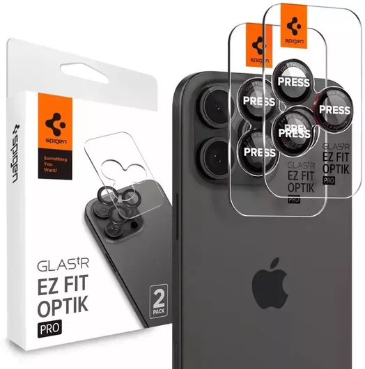 Tempered Glass Κάμερας Protector Glas.tR EZ FIT για Apple iPhone 14 Pro/14 Pro Max/15 Pro/15 Pro Max/16 Pro/16 Pro Max Σετ 2τμχ