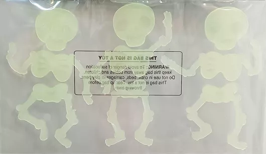 Αποκριάτικο Αξεσουάρ Halloween Αυτοκόλλητα Σκελετός Glow in the Dark 28x16cm