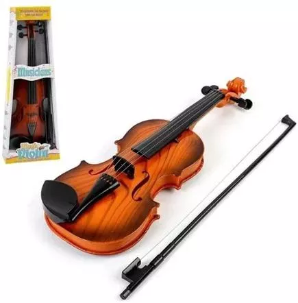 Μουσικό Παιχνίδι Βιολί Μπαταρίας με Ήχο 39cm για 3+ Ετών Καφέ