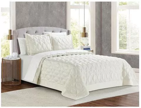 Σετ Κουβερλί Liolios Home Monter Carlo Υπέρδιπλο 240x250cm Ιβουάρ