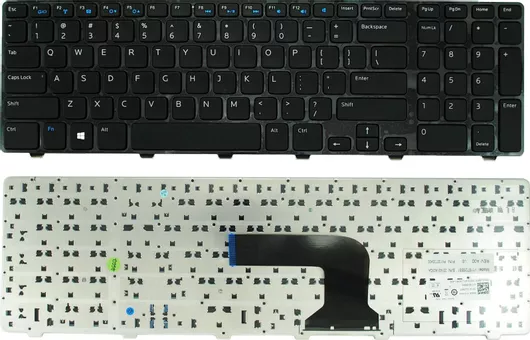 Πληκτρολόγιο Laptop για Dell Inspiron 17/3721/17R/3721/5721/5735/5737 Αγγλικά US Μαύρο