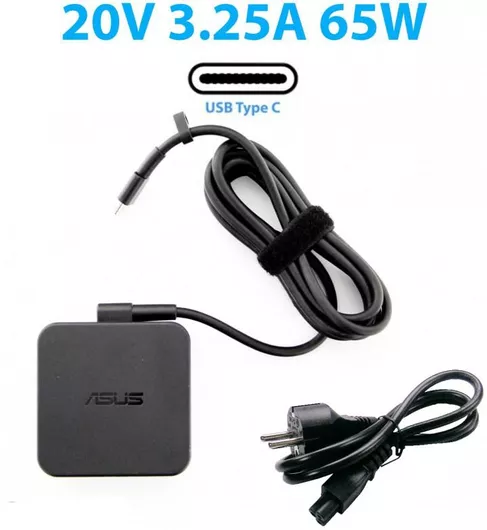 Asus USB-C Φορτιστής Laptop 65W 20V 3.25A με Αποσπώμενο Καλώδιο Τροφοδοσίας