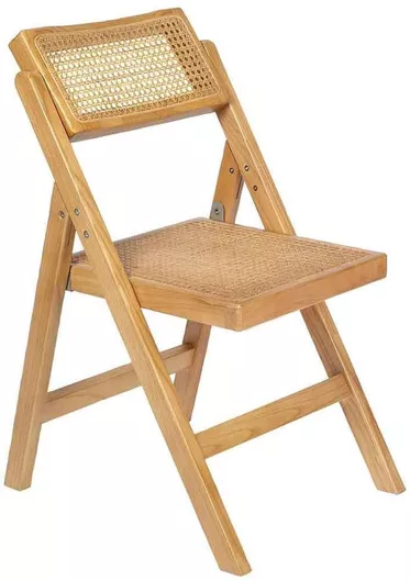 Καρέκλα Τραπεζαρίας Ξύλινη Πτυσσόμενη Μπεζ 40x43x82cm