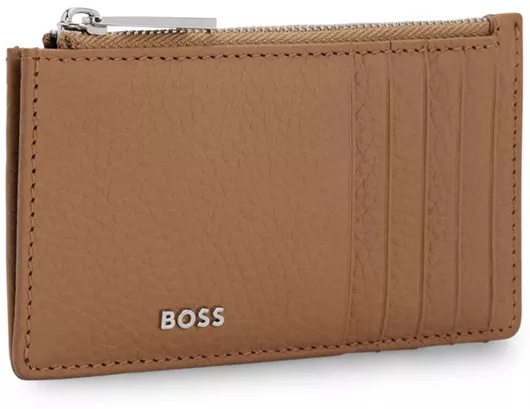 Ανδρικό Πορτοφόλι Hugo Boss Δερμάτινο Καρτών Μαύρο