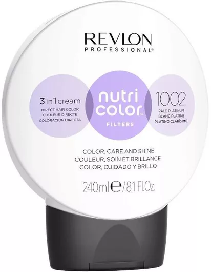 Ημιμόνιμη Βαφή Μαλλιών Revlon Nutri Color 1002 Pale Platinum 240ml