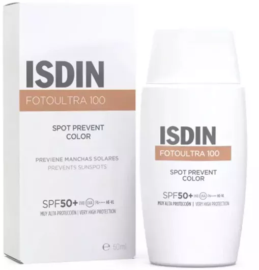 Isdin Foto Ultra 100 Αδιάβροχη Αντηλιακή Κρέμα Προσώπου SPF50+ με Χρώμα 50ml
