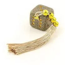 Γούρι Themelidis Jewels Επιτραπέζιο από Πέτρα 2024 3x3cm Γκρι