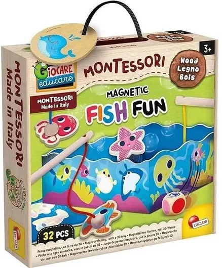 Εκπαιδευτικό Παιχνίδι Lisciani Montessori Magnetic Fish Fun 3+ Ετών