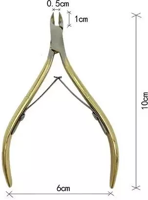 Πενσάκι Επωνυχίων για Πετσάκια Χρυσό Inox