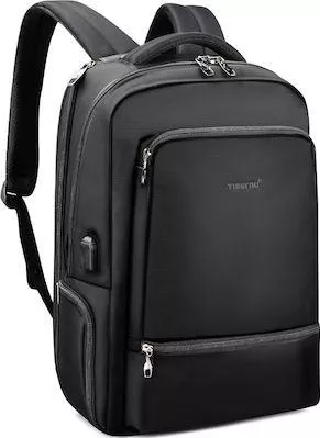 Τσάντα Πλάτης για Laptop 15.6'' Tigernu Αδιάβροχη 31x19x45cm από Πολυεστέρας Μαύρο