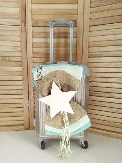 Βαπτιστική Βαλίτσα με Αστέρι Πλαστική 54x34cm Εκρού / Ιβουάρ