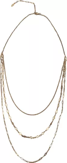 Γυναικείο Κολιέ Τριπλά Χάνδρες & Ιδέες από Ατσάλι