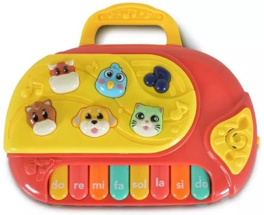 Μουσικο Παιχνίδι Fivestar Huanger Πιάνο με Ζωάκια Κόκκινο για 12+ Μηνών