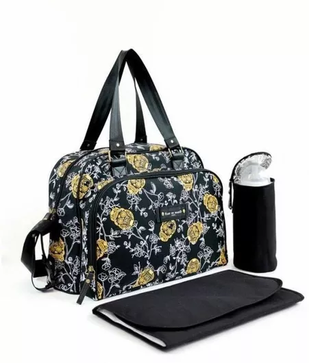 Τσάντα Αλλαξιέρα Χειρός Πάνας Baby on Board Μαύρο/Κίτρινο