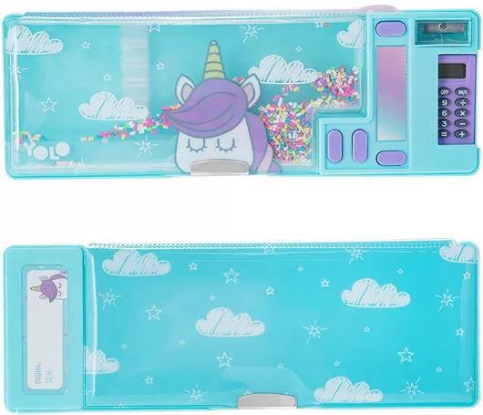 Παιδική Ρετρό Κασετίνα Αριθμομηχανή Unicorn Clouds 26x9x3cm Yolo