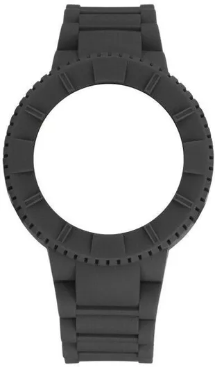 Λουράκι Ρολογιού Watx & Colors από Καουτσούκ 43mm Μαύρο