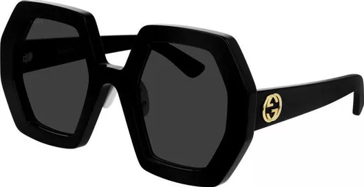 Γυαλί Ηλίου Gucci Γυναικεία με Μαύρο Κοκκάλινο Σκελετό & Μαύρο Φακό GG0772S 004