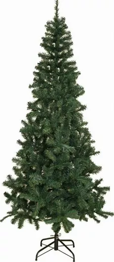 Χριστουγεννιάτικο Δέντρο Πράσινο Slim 180εκ με Μεταλλική Βάση Wrapped Slim