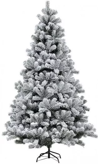 Χριστουγεννιάτικο Δέντρο Ζυρίχη Πράσινο Χιονισμένο 180εκ με Μεταλλική Βάση