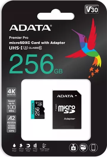Micro SDXC 256GB Class 10 U3 UHS-I με αντάπτορα